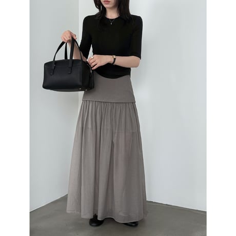 sheer layered maxi skirt　/3color　un2005