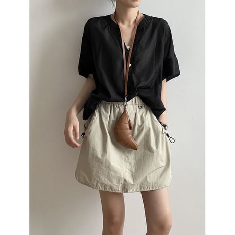 baloon hem blouse /2color　un1032