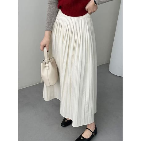 pleats maxi skirt /2color　un1141