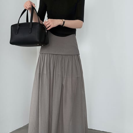 sheer layered maxi skirt　/3color　un2005