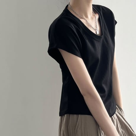 u-neck t-shirt /5color　un1038