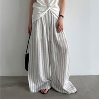 stripe airy wide pants　/2color　un2095