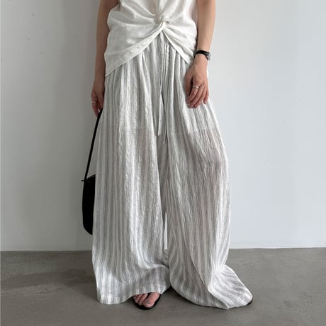 stripe airy wide pants　/2color　un2095
