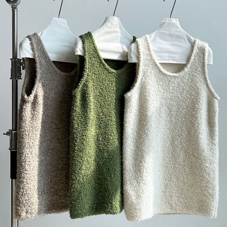 Knitted vest dress /3color　un1686