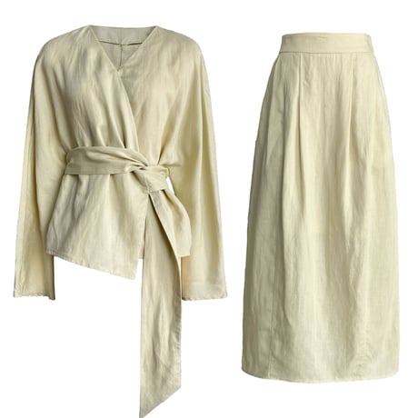 wrap waist two piece dress　/3color　un2011