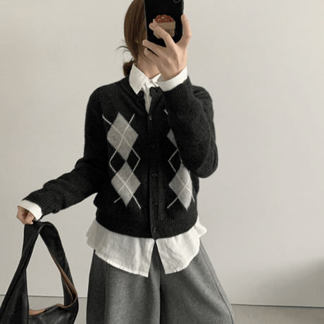 retro cardigan /2color　un1624