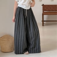 pinstripe relaxed wide pants　/2color　un2056