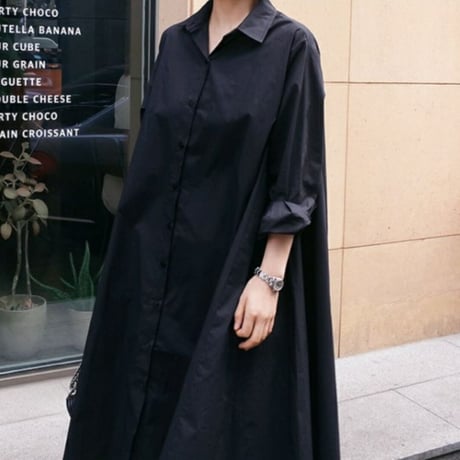 over size shirt one piece /2color　un1356