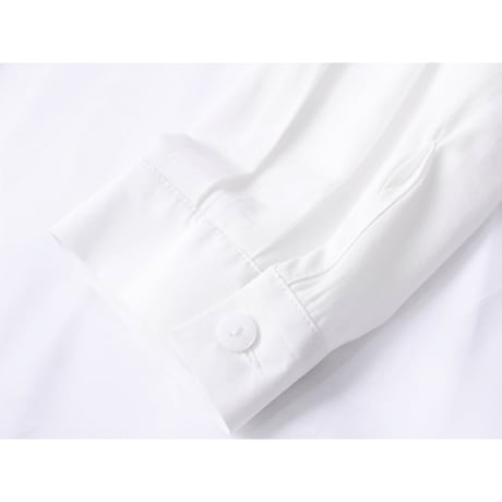 front button long shirt one piece dress　un1342