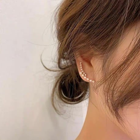 pearl stone ear cuff　un1248