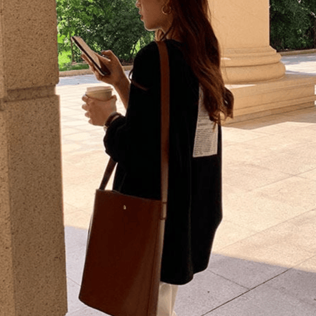 back print long t-shirt /2color　un1489