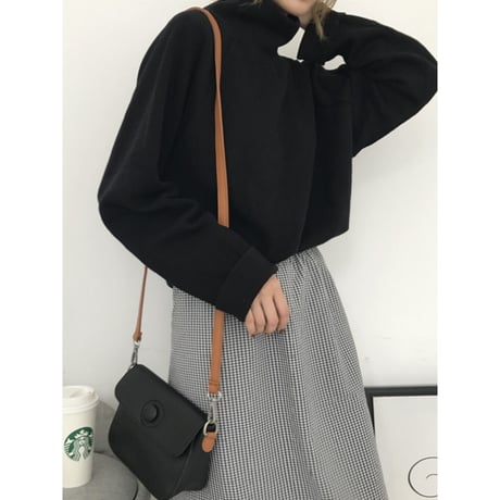 high neck rib knit /2color　un1309