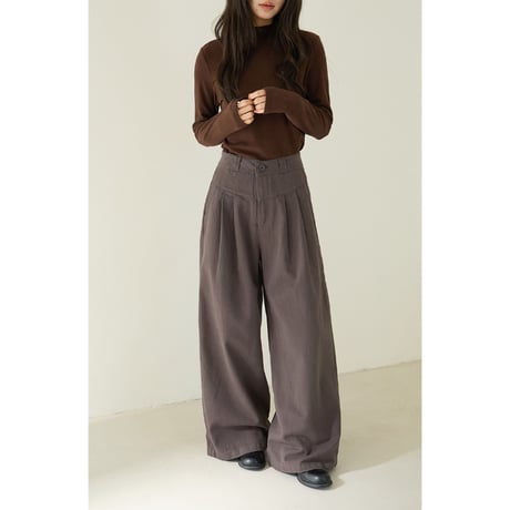 tuck wide pants　/2color  un1782