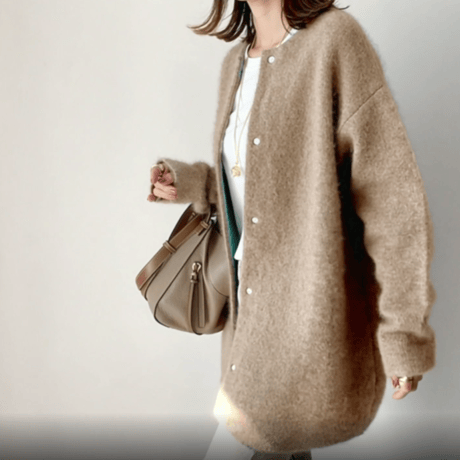 medium knit cardigan /5color　un1493