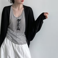 border airy cardigan set　/2color　un2096