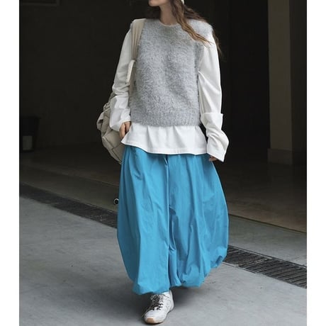 brush knit vest /2color　un1485