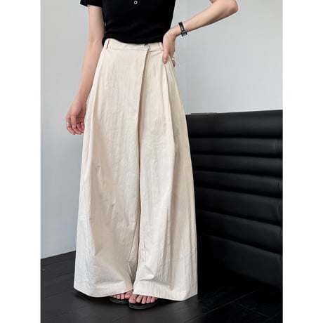 wide silhouette tuck pants　/3color　un2087