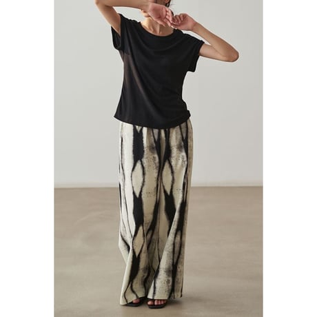 nuance patterned wide leg pants　un1160