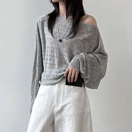 sheer summer knit pullover　/3color　un2007