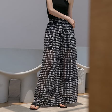 dot pattern relax pants　un1156