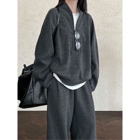 sweatshirt & curve pants Two-Piece Set　/2color　un1684