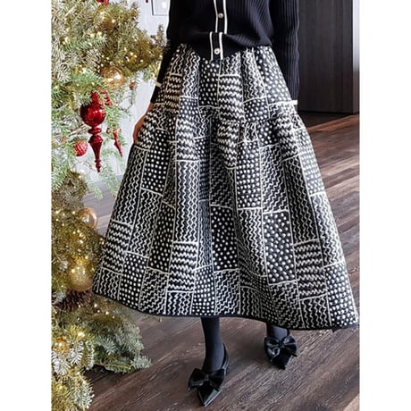 jacquard Aline skirt /2color　un1369