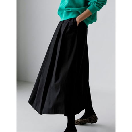 high waist pleats skirt /2color　un1377