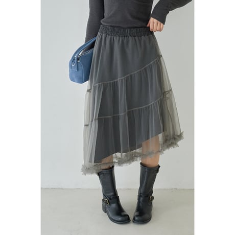 mist tulle skirt　/2color  un1783