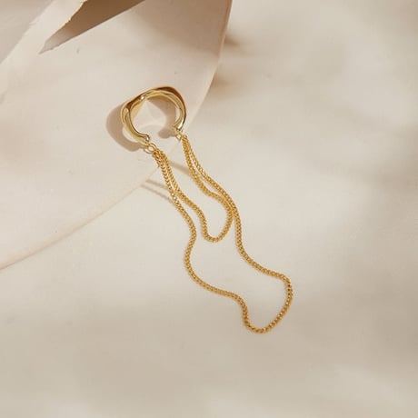 gold chain ear cuff　un1235