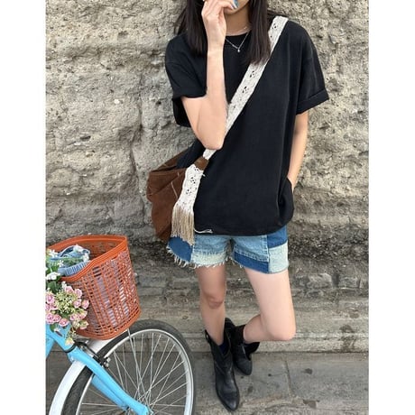 back lettering t-shirt /2color　un1027