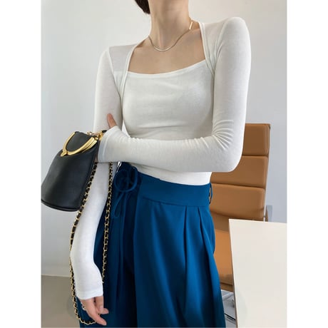 square neck tops　/3color　un1689