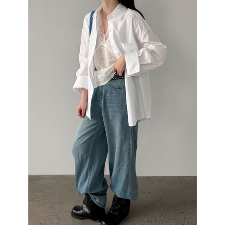 lace wrap sleeveless blouse　/2color　un1998