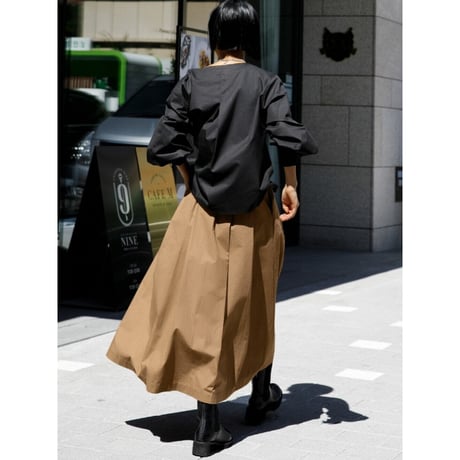 high waist pleats skirt /2color　un1377