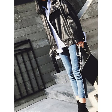 PUleather riders jacket　un1277