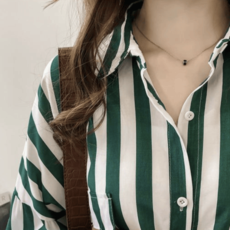 thick striped shirt /2color　un1603