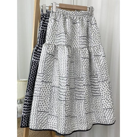 jacquard Aline skirt /2color　un1369