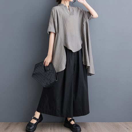 asymmetrical blouse　/4color　un1764