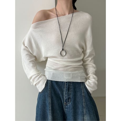 one shoulder knit /6color　un1691