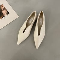 pointed v-cut shoes /3color　un1173