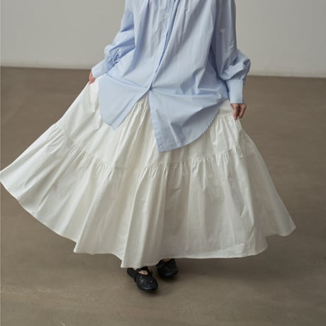 airy tiered long skirt　un1793
