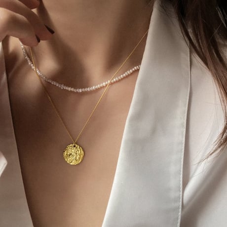 two-piece pearl necklace　un1211