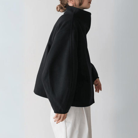 high neck curve sleeve outer /3color　UN1502