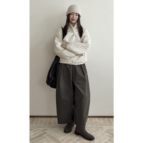 collarless cotton jacket /3color　un1637