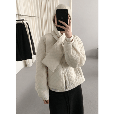 collarless cotton jacket /3color　un1637