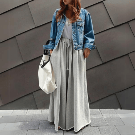 wide sweat pants /2color　un1370