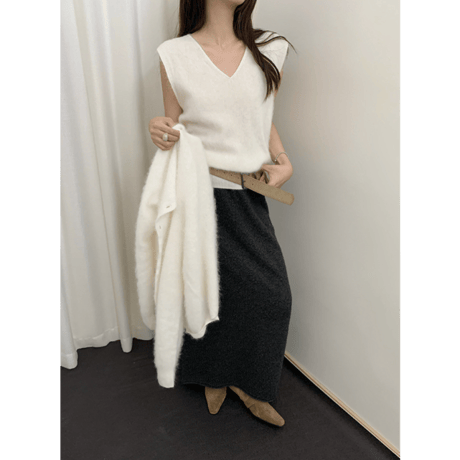 wool slim skirt /2color　un1645