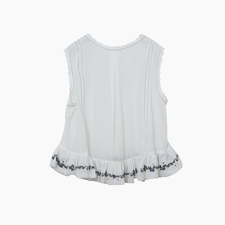 lace trim peplum blouse　un2065