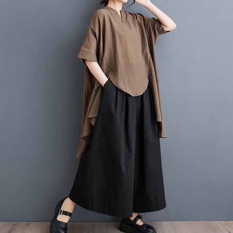 asymmetrical blouse　/4color　un1764