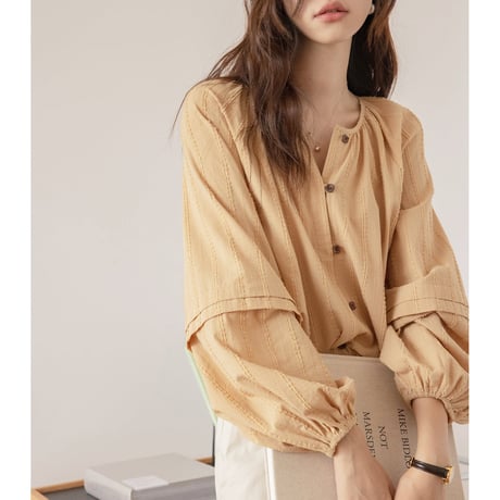 baloon sleave blouse /2color　un1057