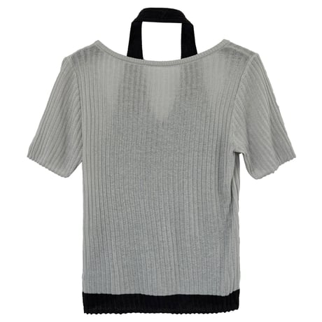 layered halter knit top　/5color　un2020